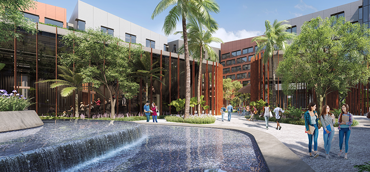 Grand Courtyard and Water Feature